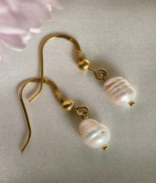 Gold Plated Pearl Hook Earrings gold plated freshwater pearl hook earrings in 925 sterling silver