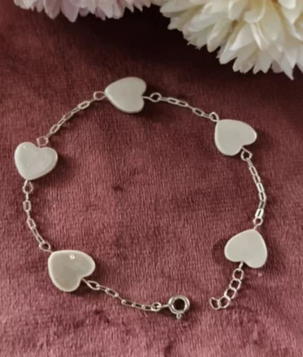 925 silver clover flower bracelet