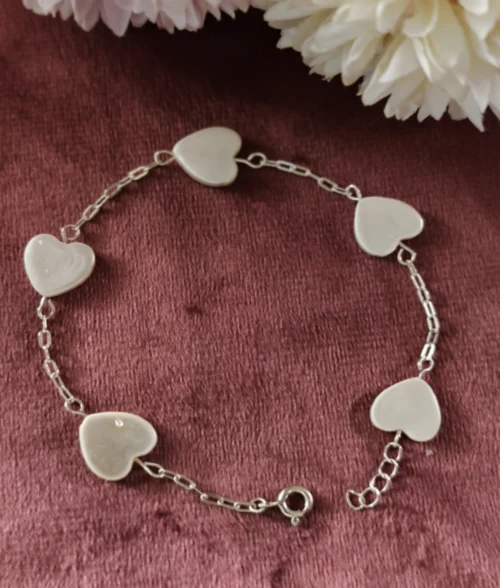 925 silver clover flower bracelet