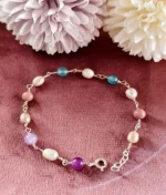 925 silver Pearl and Gemstone Bracelet