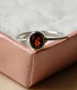 925 silver garnet ring