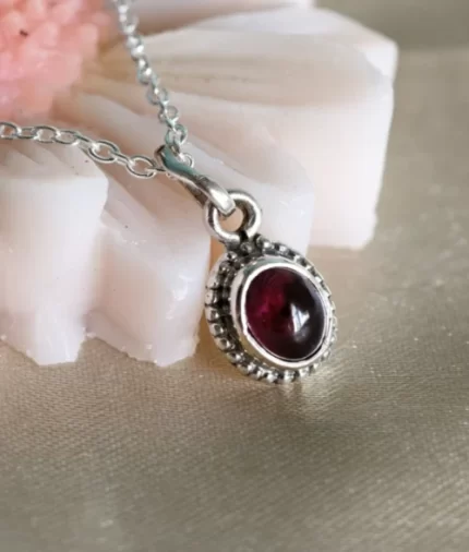 925 silver garnet pendant