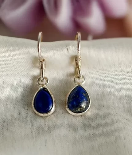 Lapis Lazuli Teardrop Dangle Earrings
