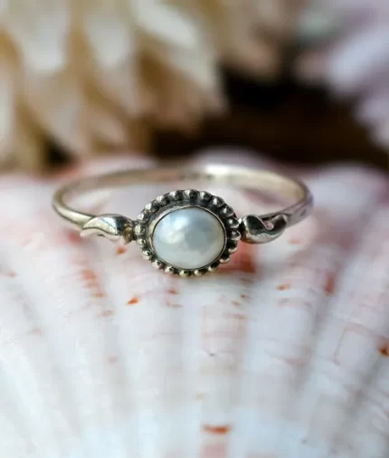 925 silver pearl ring