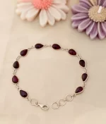 925 silver garnet bracelet