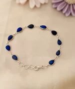 925 silver lapis lazuli gemstone bracelet