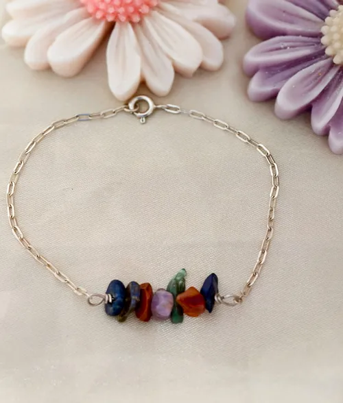 925 silver gemstone bracelet