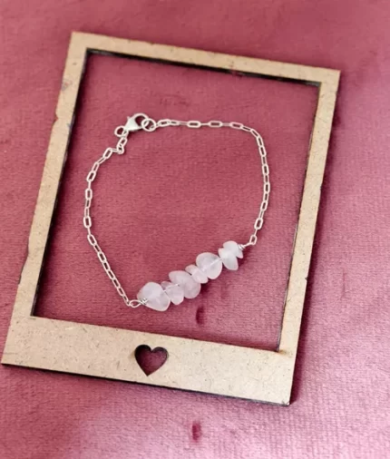 Rose Quartz Chip Bead Bracelet