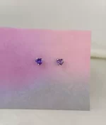 925 silver purple cubic zirconia stud earrings