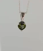 925 silver green cubic zirconia pendant