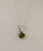 925 silver green cubic zirconia pendant