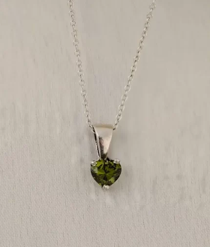 925 silver green cubic zirconia pendant