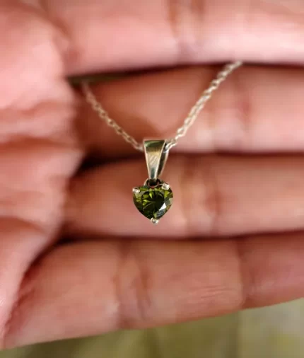 925 silver green cubic zirconia pendant