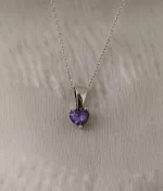 925 silver purple cubic zirconia pendant