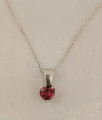 925 silver red cubic zirconia pendant