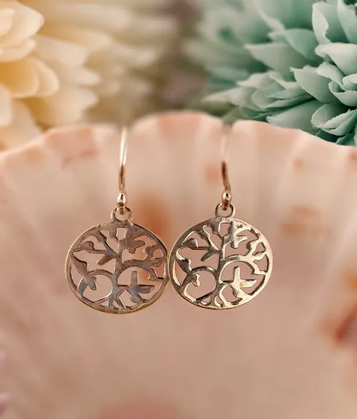 925 silver tree motif hook earrings1 925 silver tree motif hook earrings
