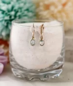 925 silver blue topaz hoop earrings