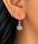 925 silver mandala dangle earrings