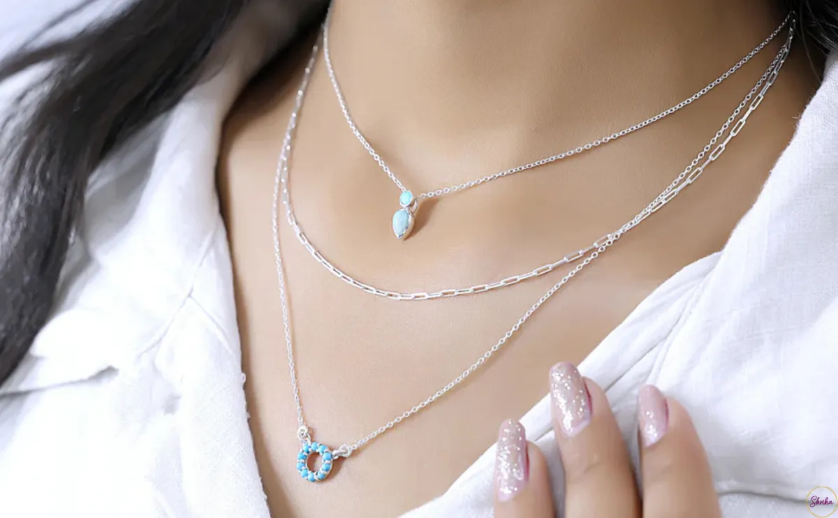 925 silver layered necklace