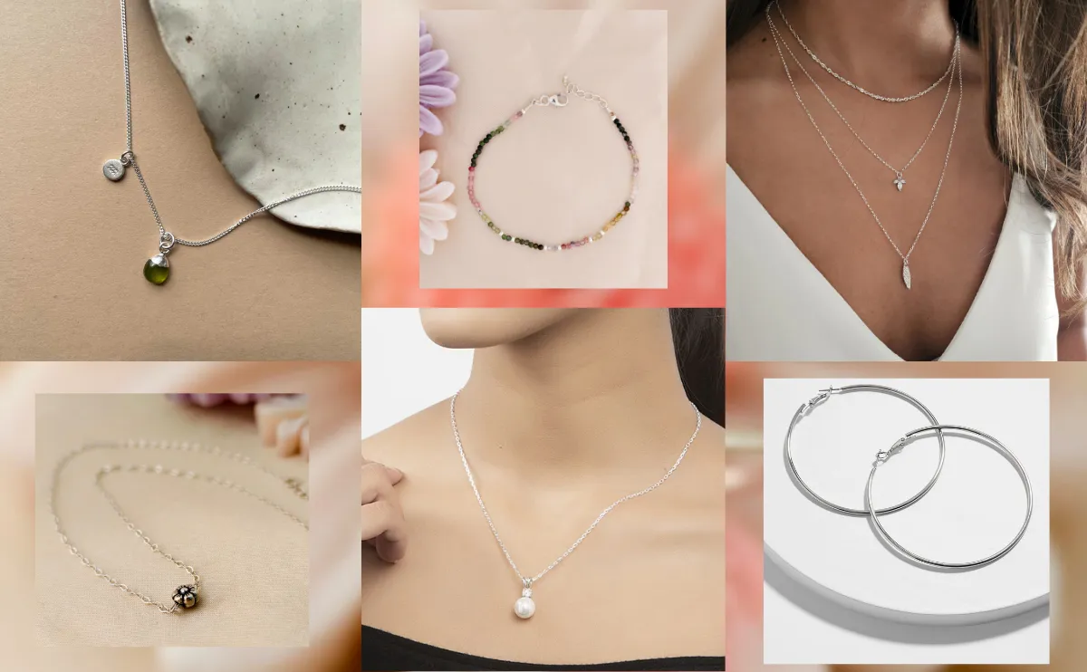 92.5 sterling silver jewelry with gemstones