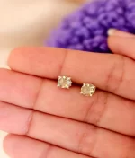 925 silver citrine stud earrings
