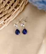 925 silver lapis lazuli drop earrings