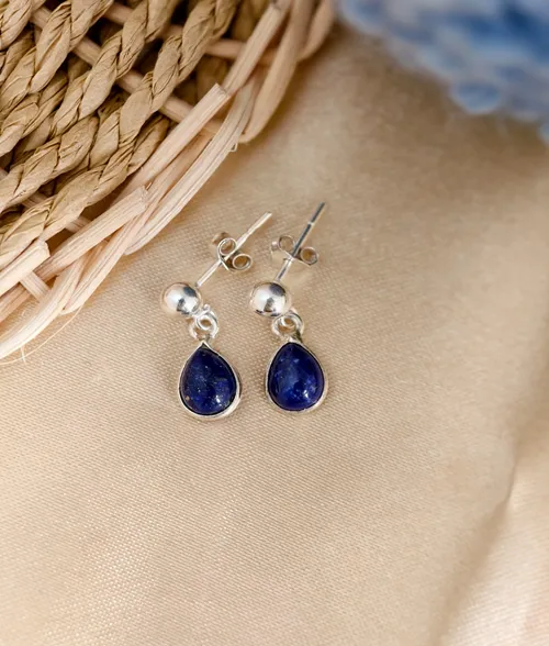 lapis lazuli drop earrings 925 silver lapis lazuli drop earrings