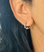 925 silver minimal hoops