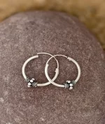 925 silver tribal hoops