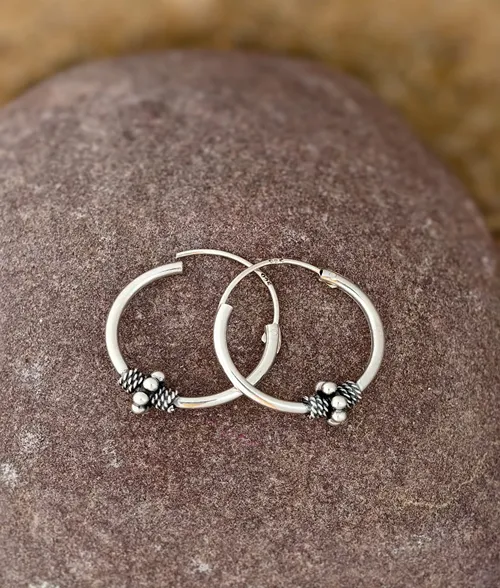 925 silver tribal earrings 925 silver tribal hoops