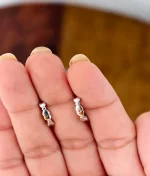 925 silver bow hoops