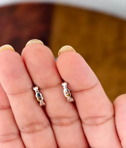 925 silver bow hoops