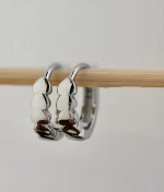 925 silver heart hoops