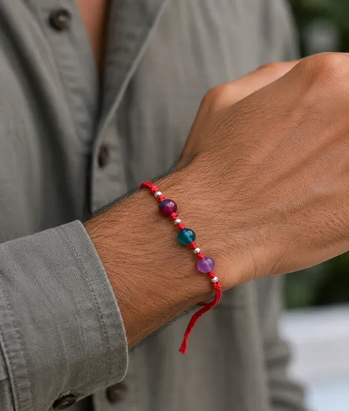 Bhai Rakhi with Agate & Amethyst | SHRIHA