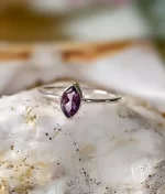 92.5 sterling silver ring with amethyst