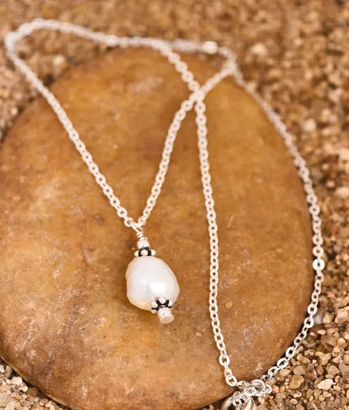 pearl necklace in 925 silver